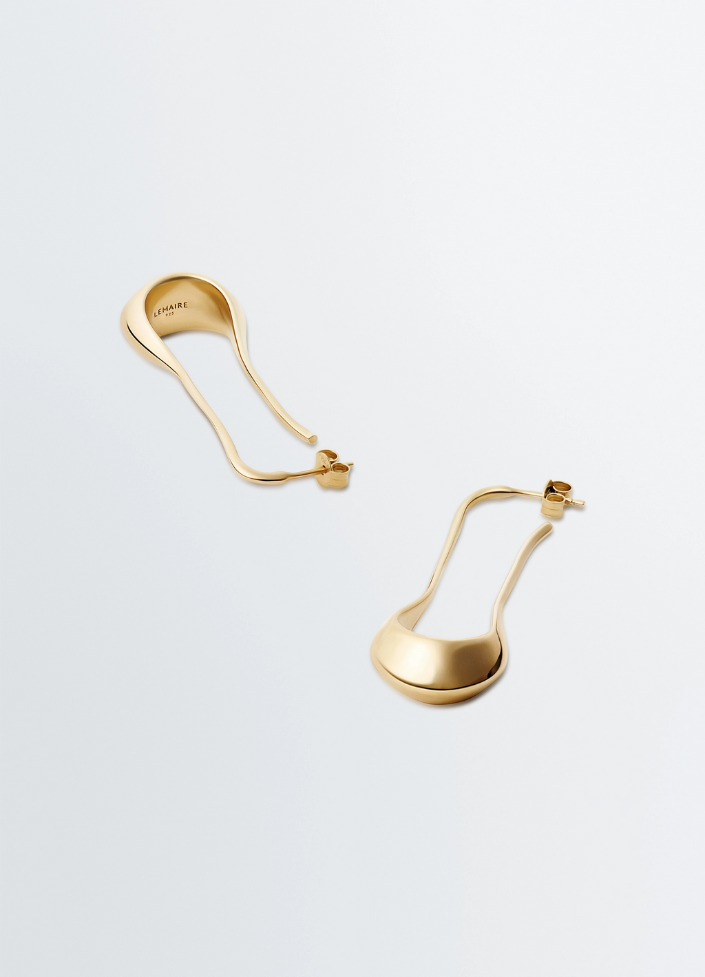 Short drop earrings in vermeil