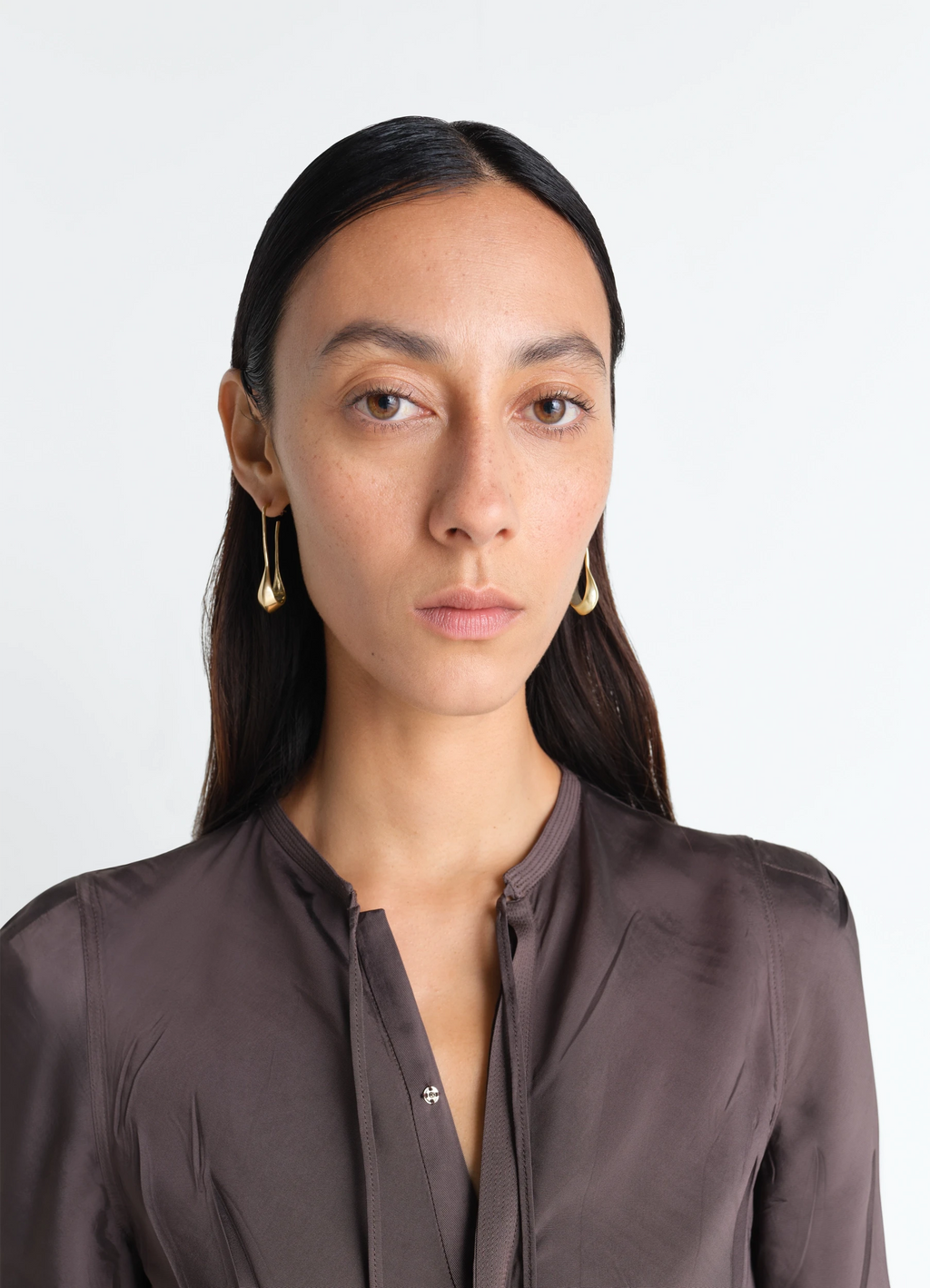 Short drop earrings in vermeil