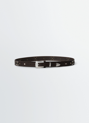 Western studs belt 30 mm in leather