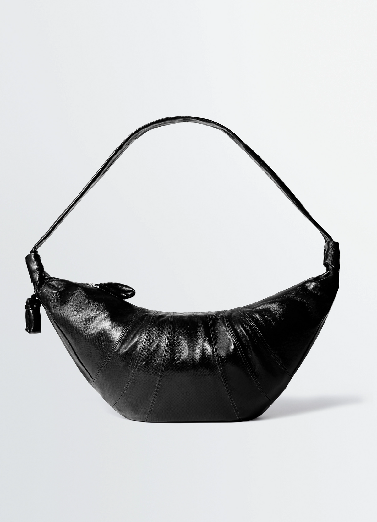 LARGE CROISSANT BAG IN COATED COTTON