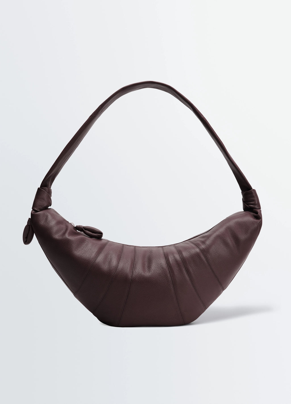 Large croissant bag in leather