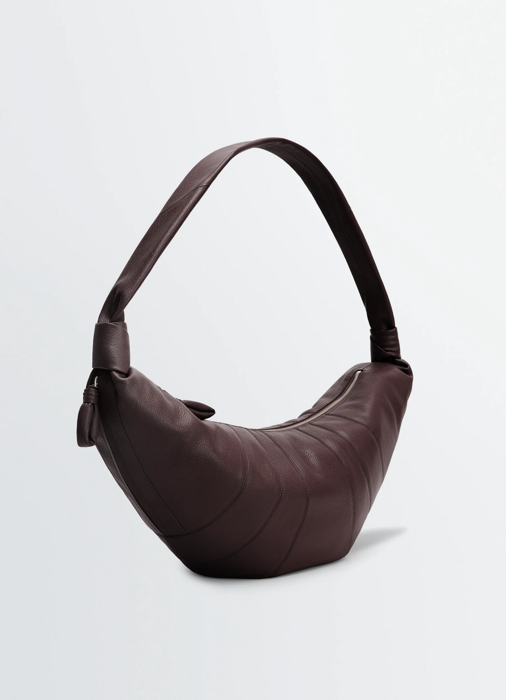 Large croissant bag in leather