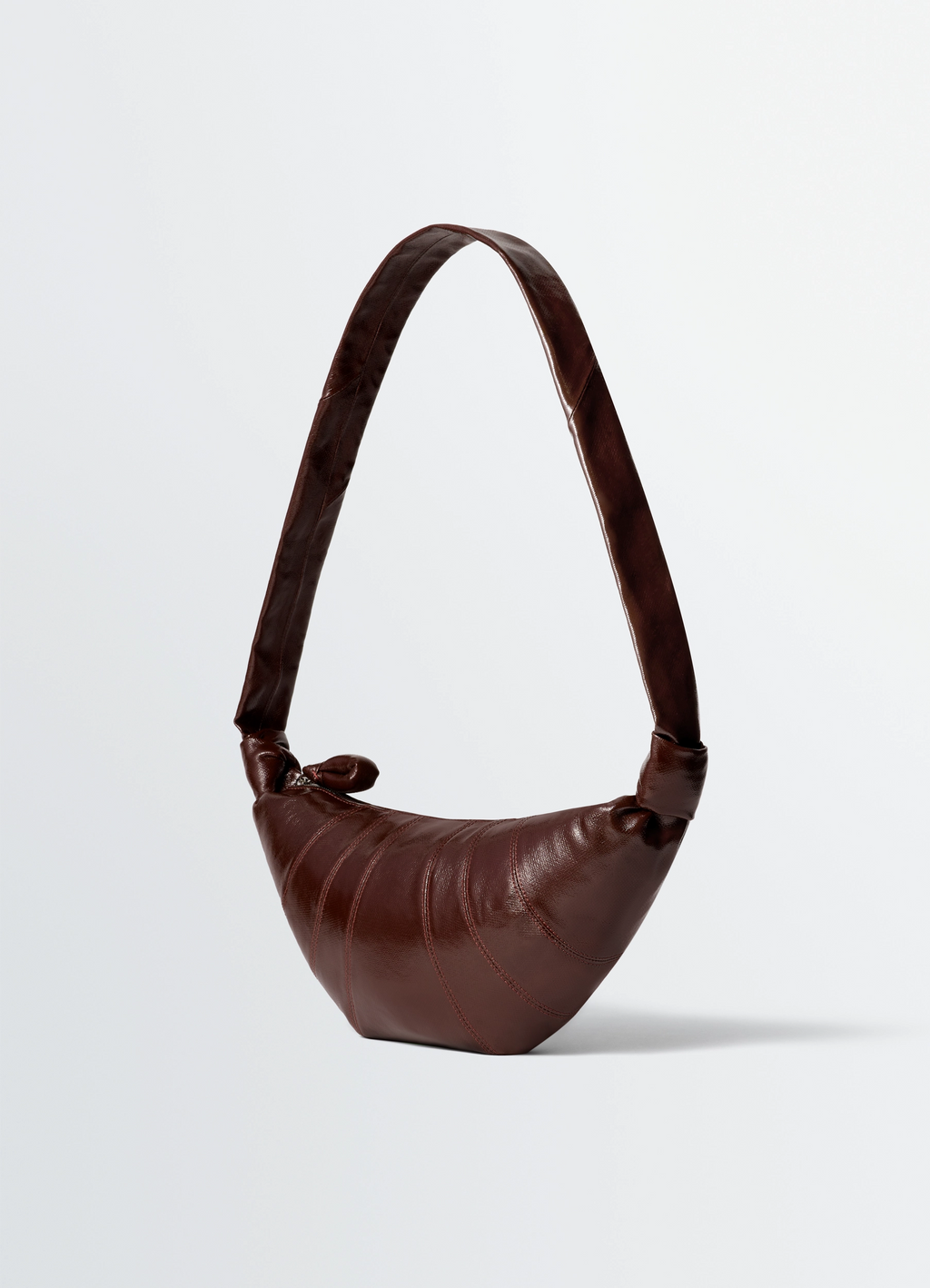 Medium croissant bag in coated cotton