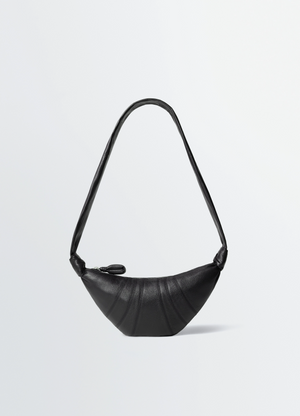 Small croissant bag in leather