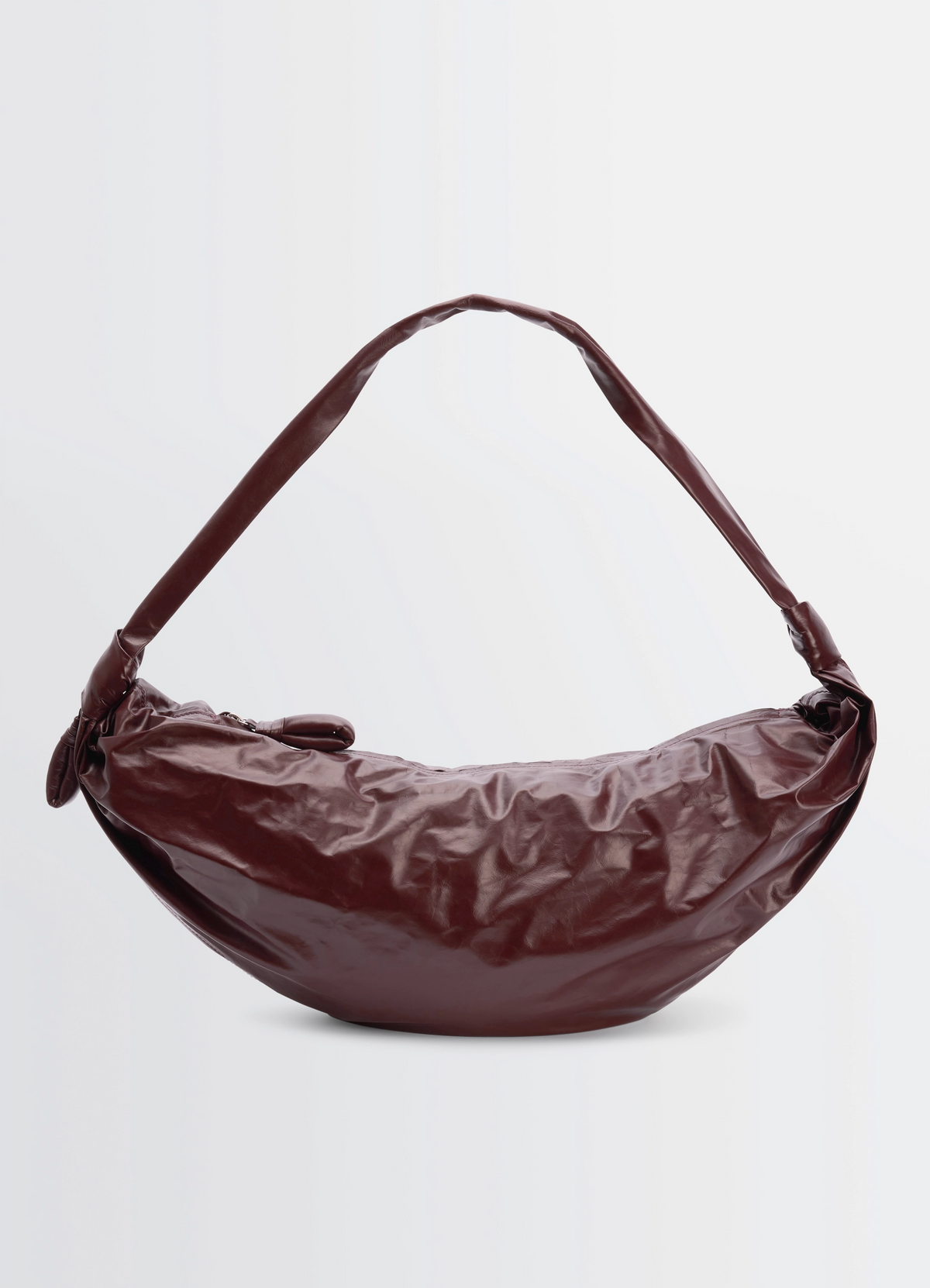 LARGE SOFT CROISSANT BAG IN PAPER LEATHER