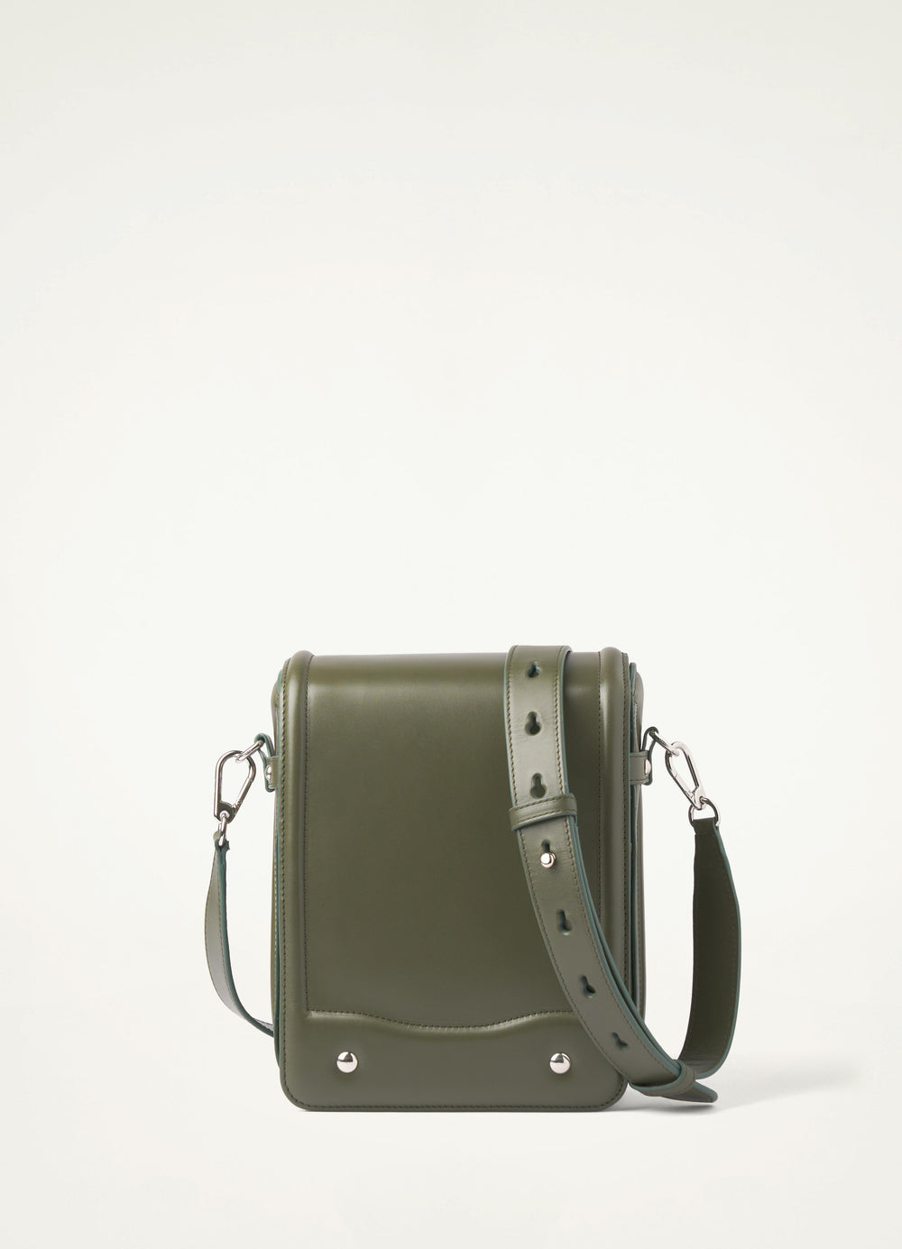 Ransel Satchel Classic in Vegetable-tanned leather, product shot, Front view Glossy finish satchel