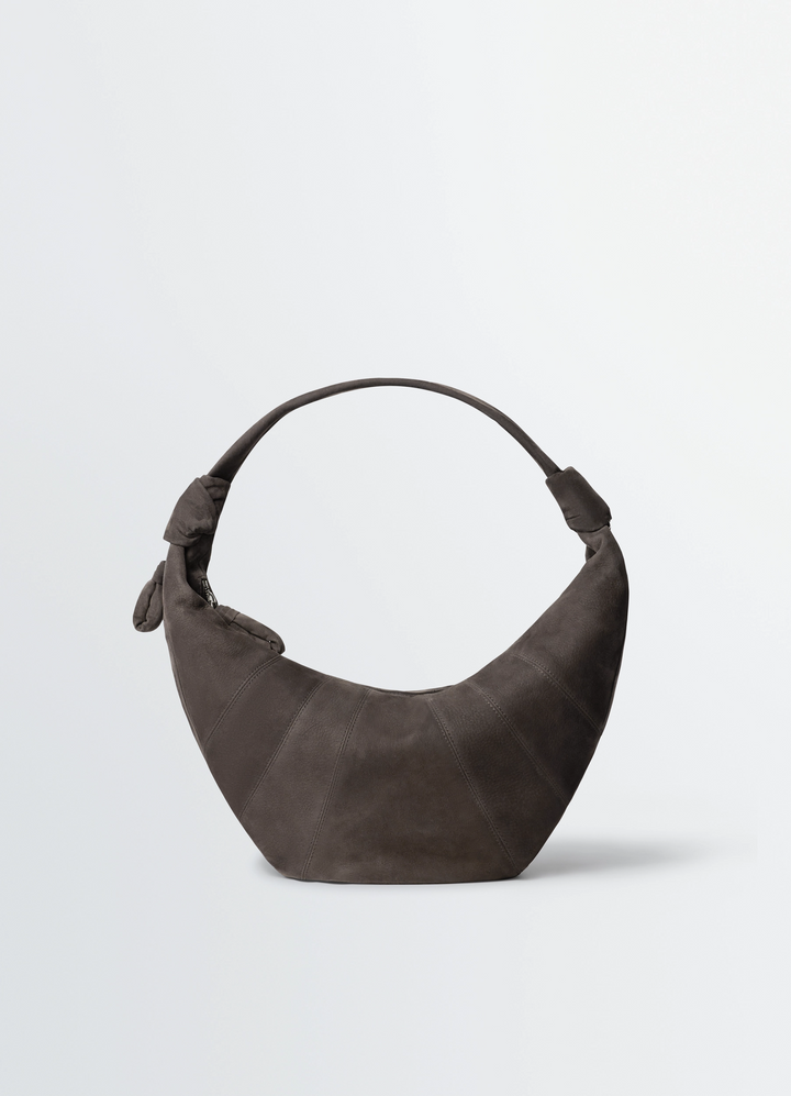 FORTUNE CROISSANT BAG IN ALPACA NUBUCK LEATHER