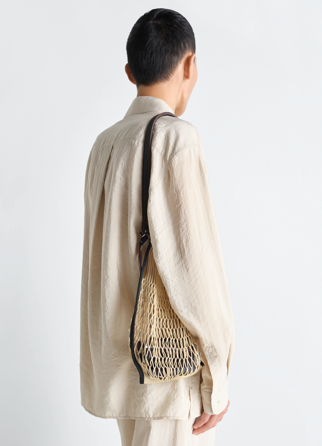 미디엄 필트 네트 쇼퍼백