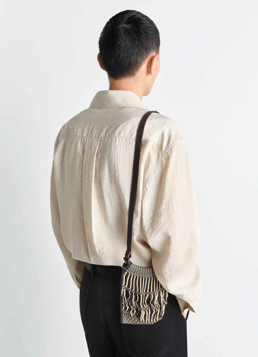 미니 크로스바디 필트 네트 백