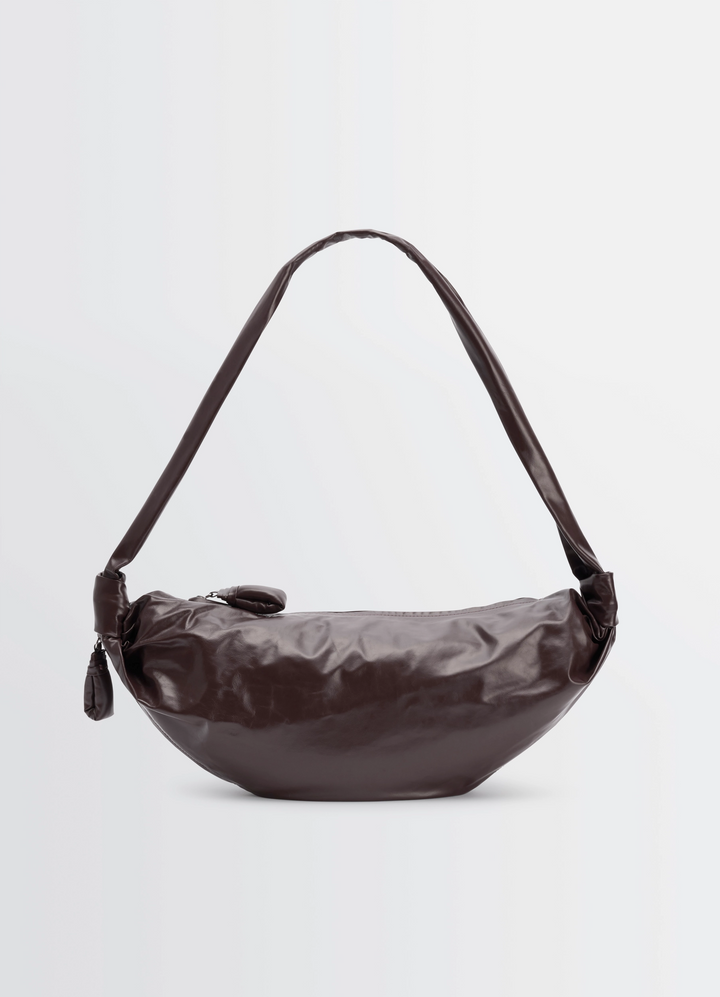 MEDIUM SOFT CROISSANT BAG IN PAPER LEATHER