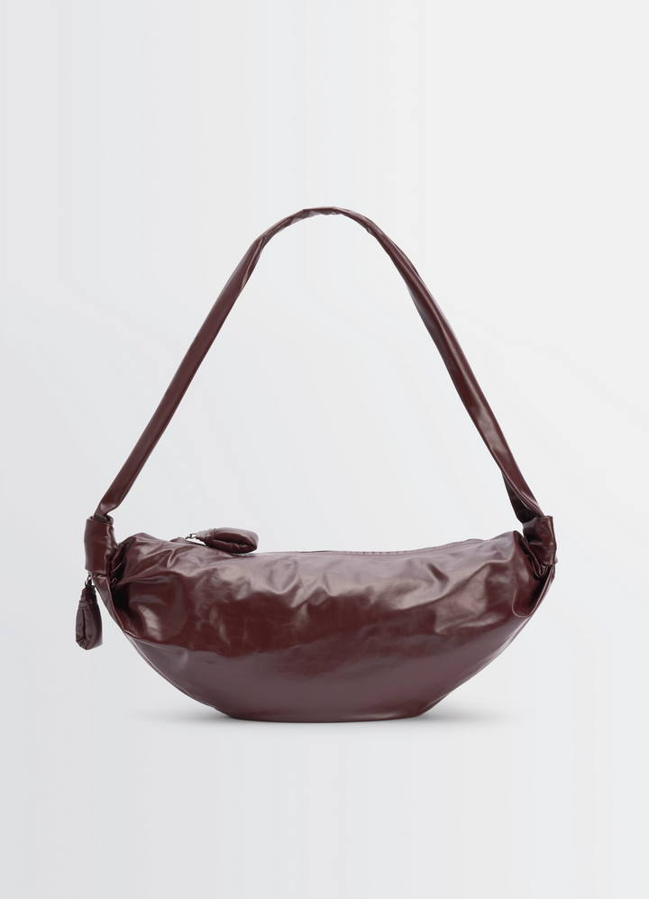 MEDIUM SOFT CROISSANT BAG IN PAPER LEATHER