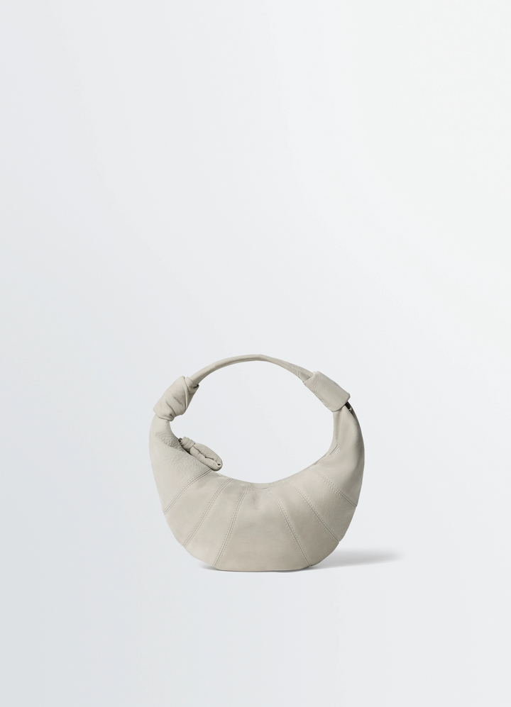 MINI FORTUNE CROISSANT-TASCHE AUS ALPACA-NUBUKLEDER