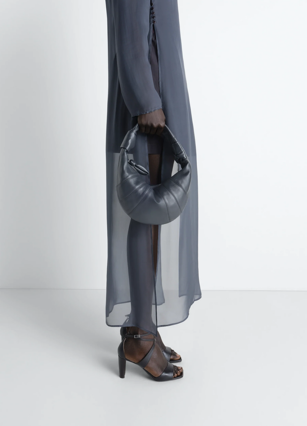 Mini fortune croissant bag en cuir