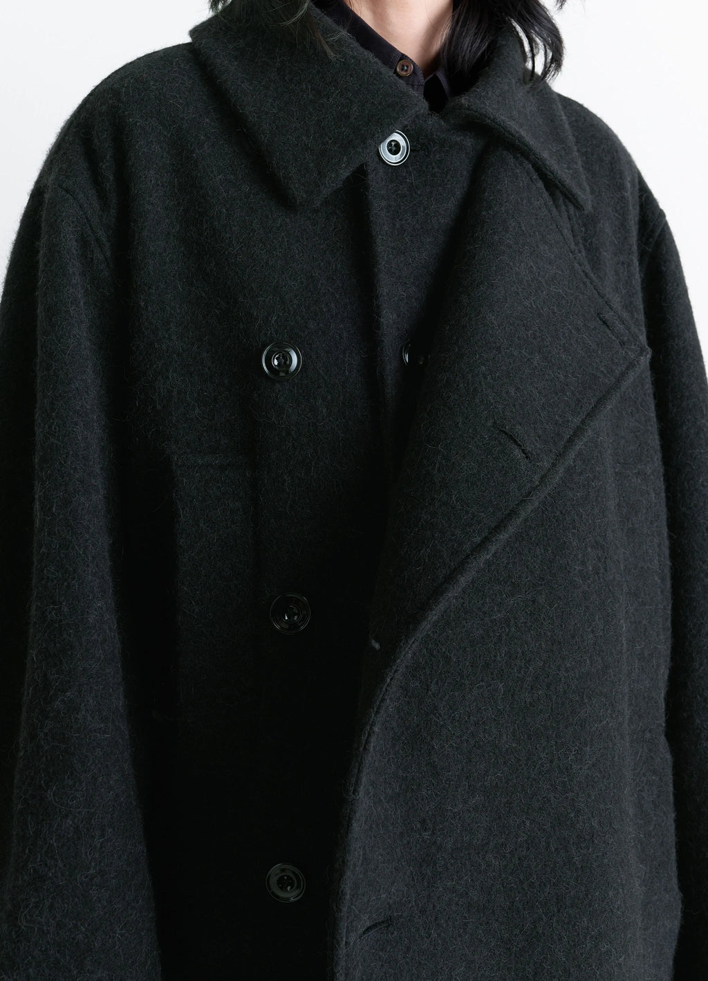 アシンメトリー ショートバスローブコート