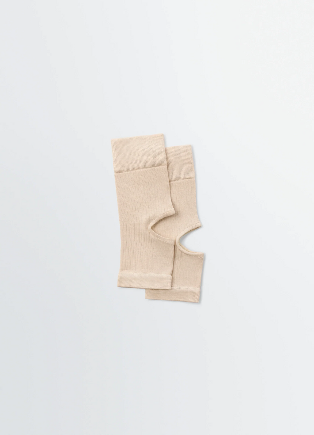 CUT-OUT RIB GAITERS IN STRETCH VISCOSE SILK