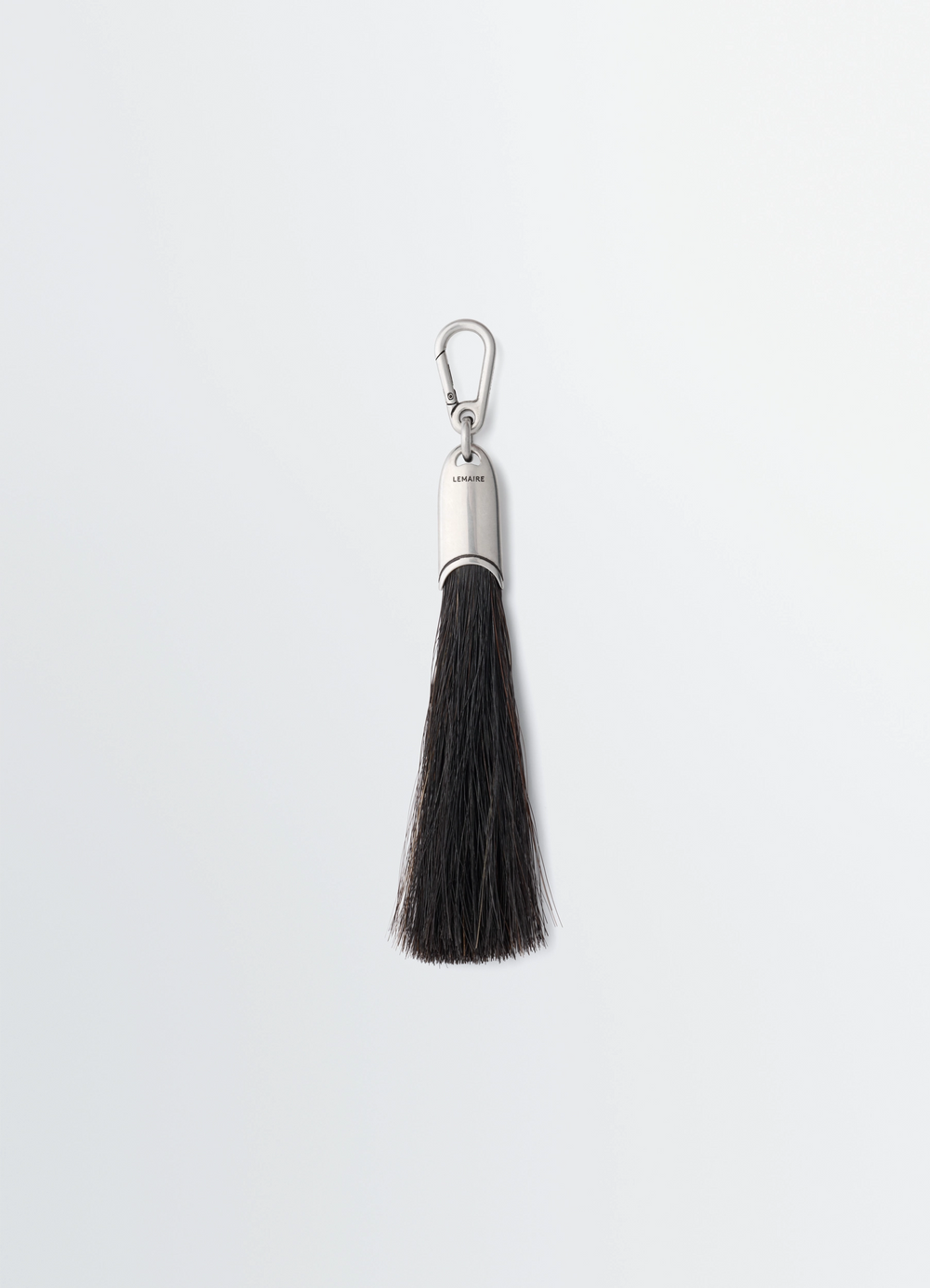 MAXI BRUSH BAG CHARM IN BRASS AND HORSEHAIR
