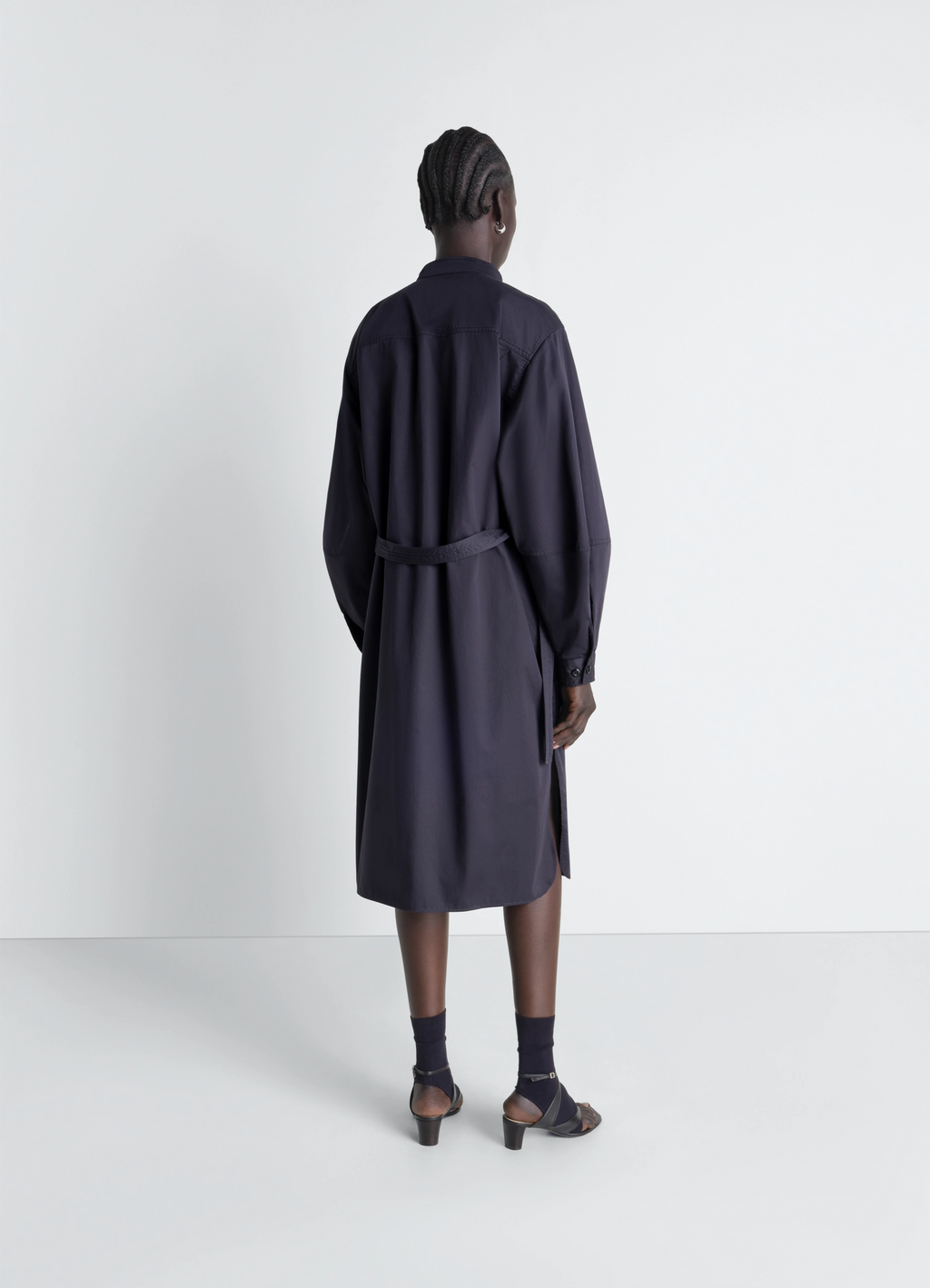 ライトコットンサテンのリケットドレス