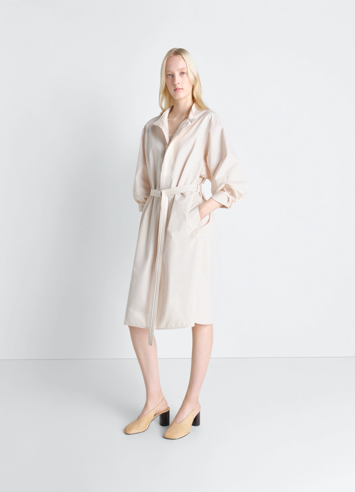 ROBE LIQUETTE EN SATIN DE COTON LÉGER