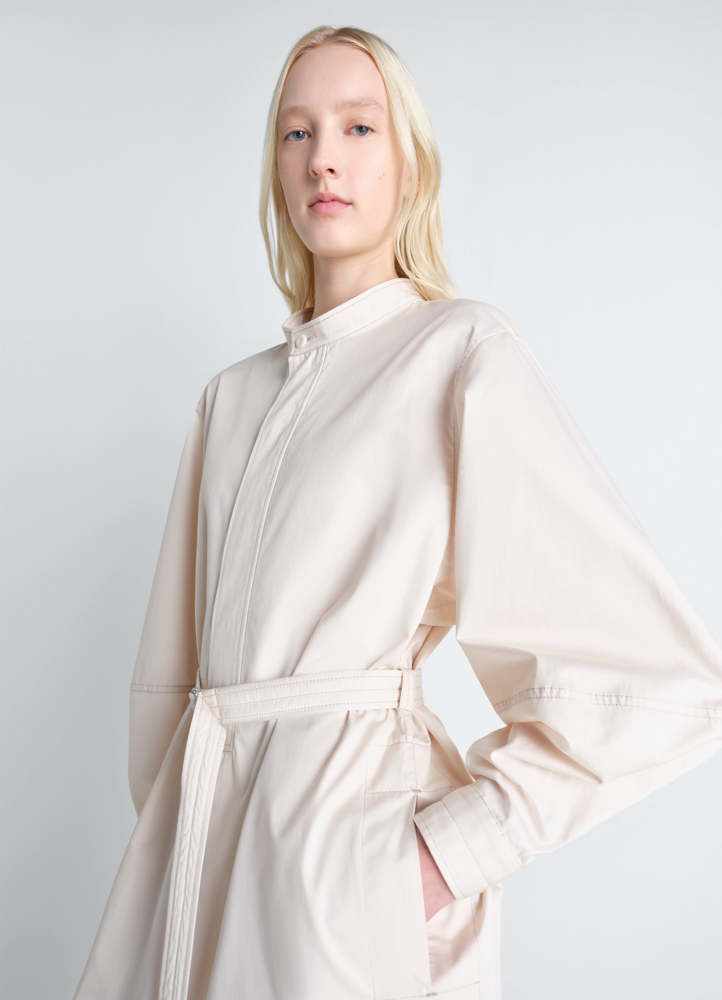 Robe liquette en satin de coton léger