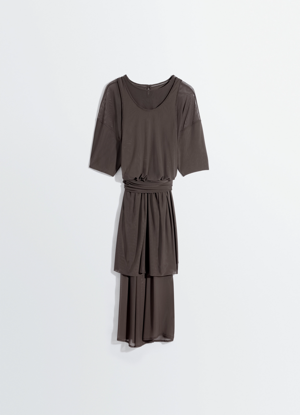 Double layer dress in mesh
