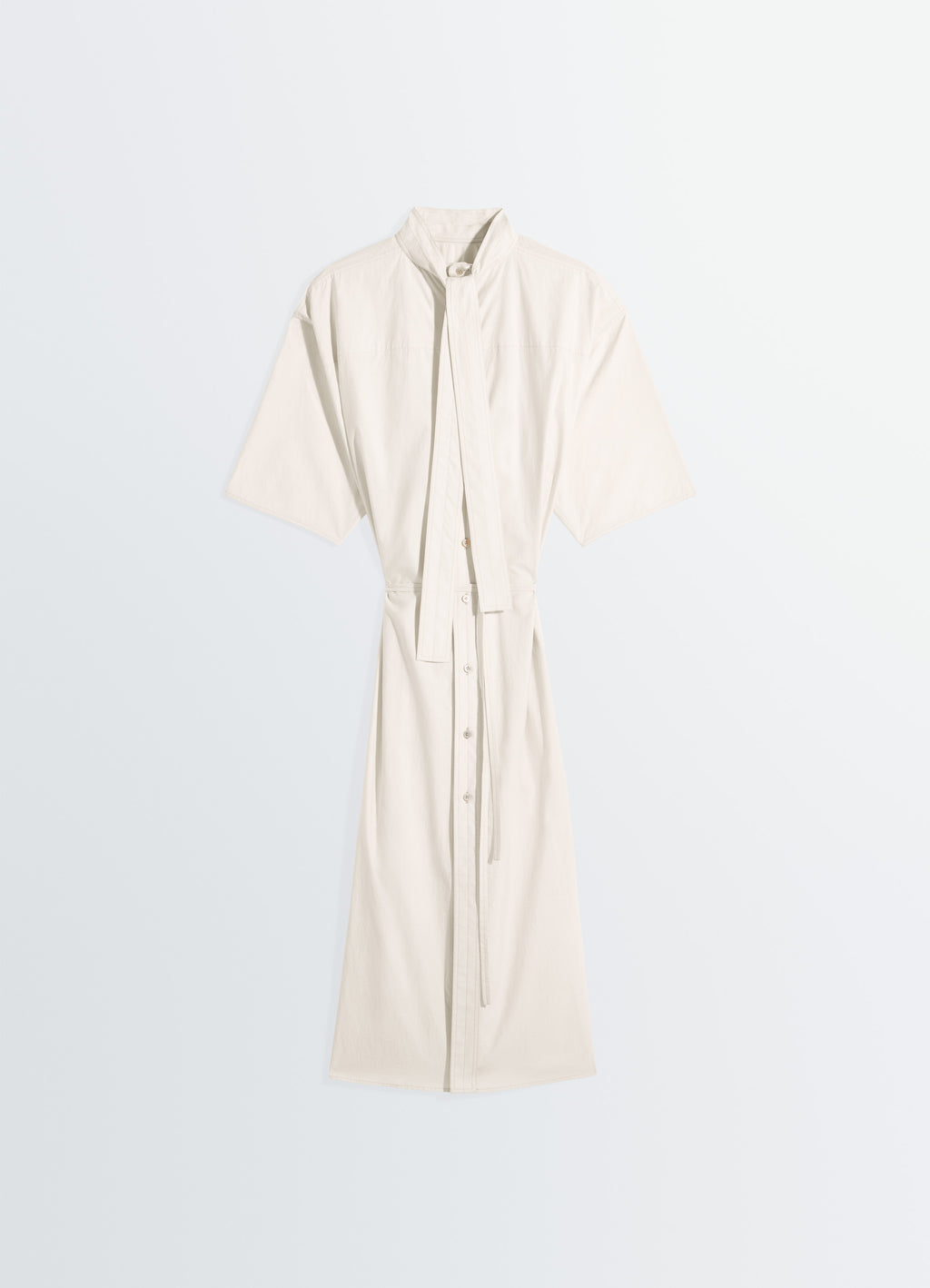 Reversible tube dress in washed cotton silk