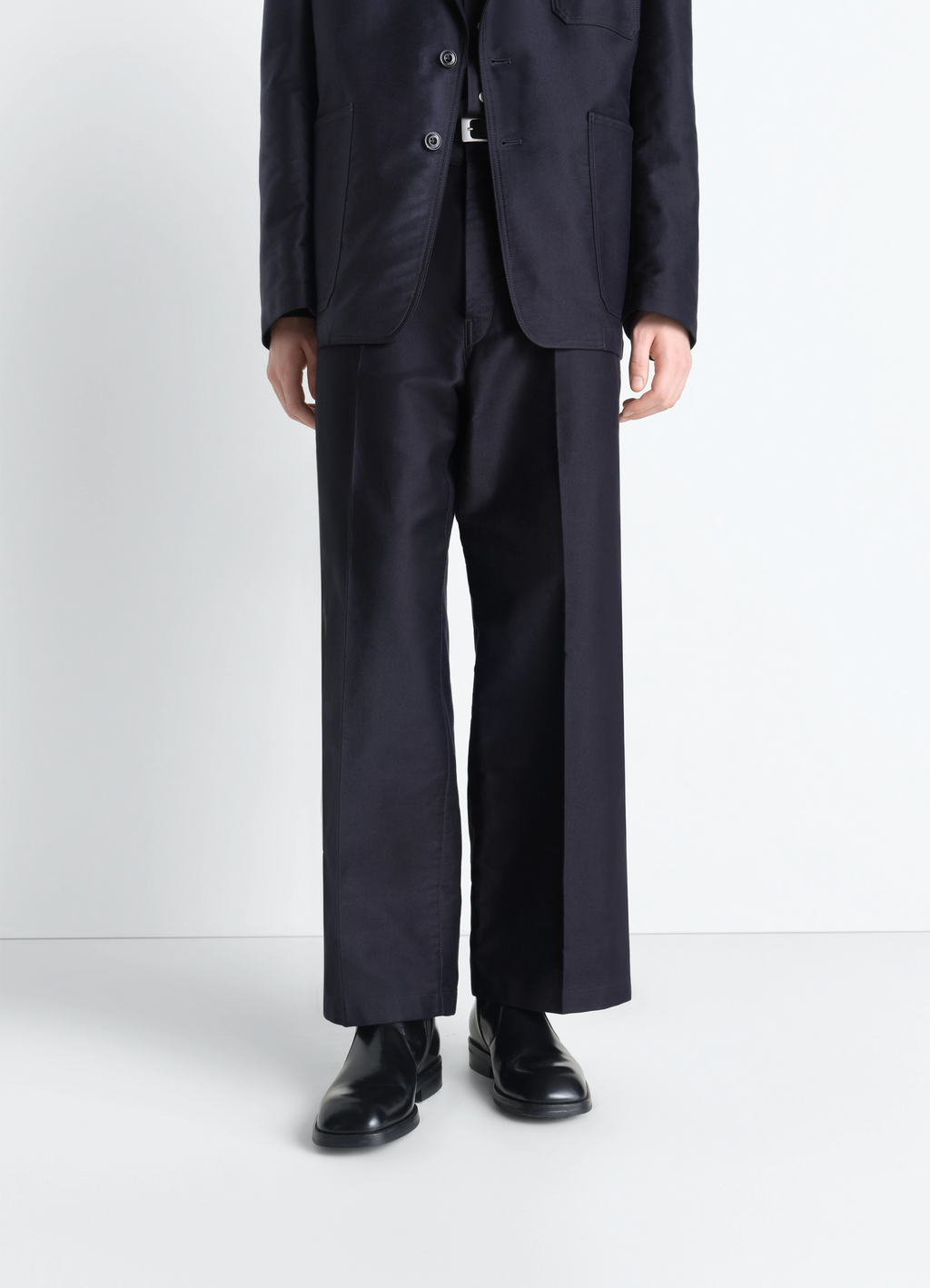 Zipped boots in leather