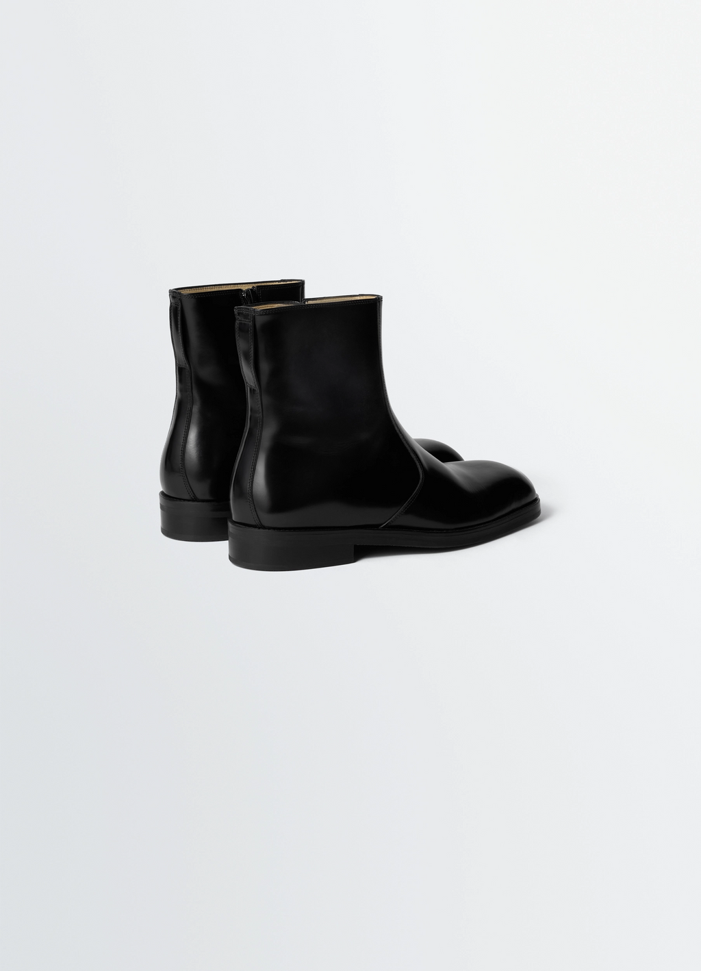 Bottines zippées en cuir