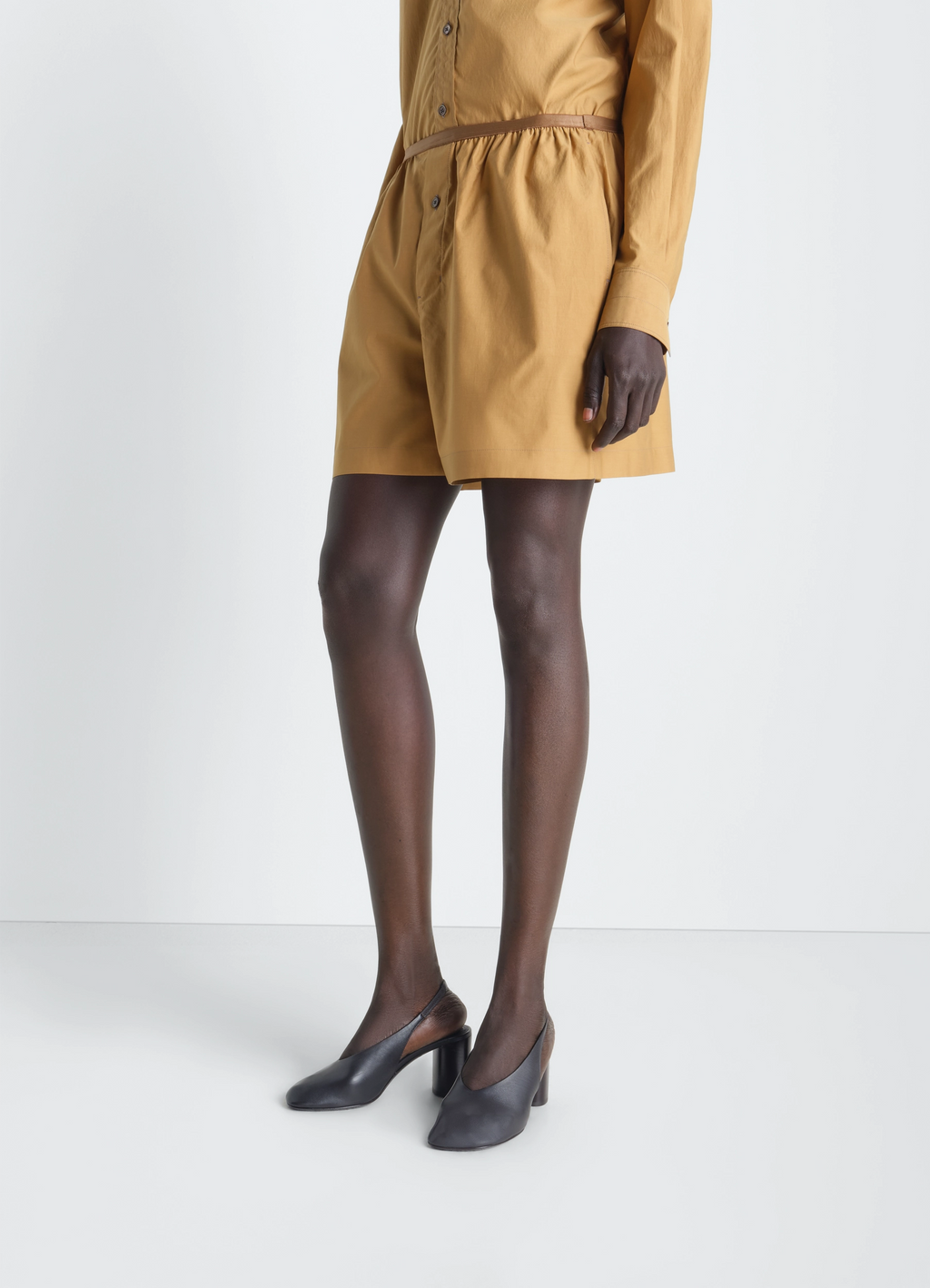 Glove slingback-pumps mit 80 mm absatz aus leder