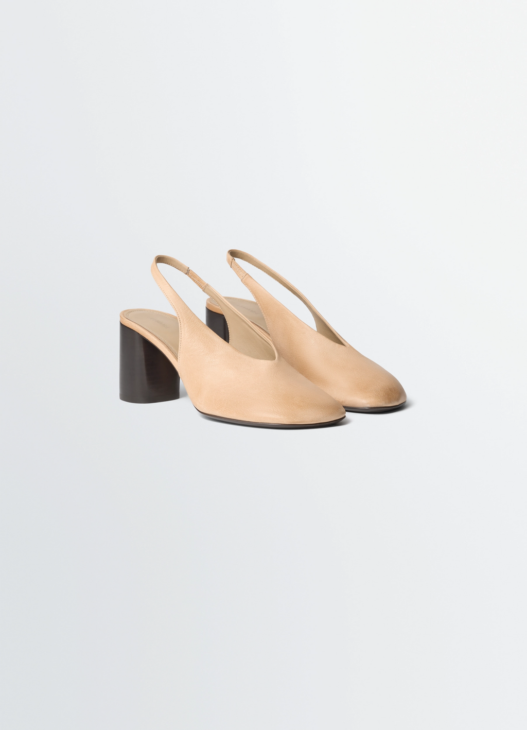 Glove slingback pumps 80 mm heel in leather