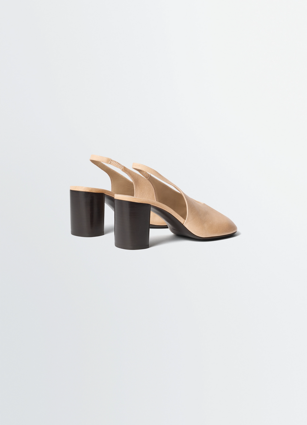 Glove slingback pumps 80 mm heel in leather