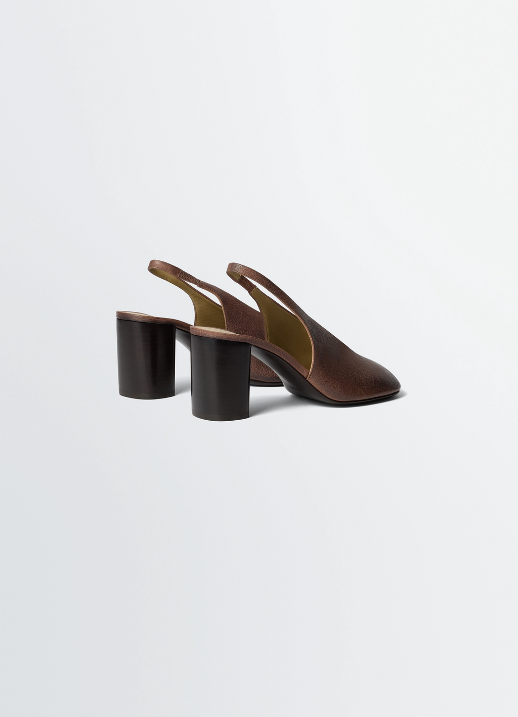 Glove slingback pumps 80 mm heel in leather