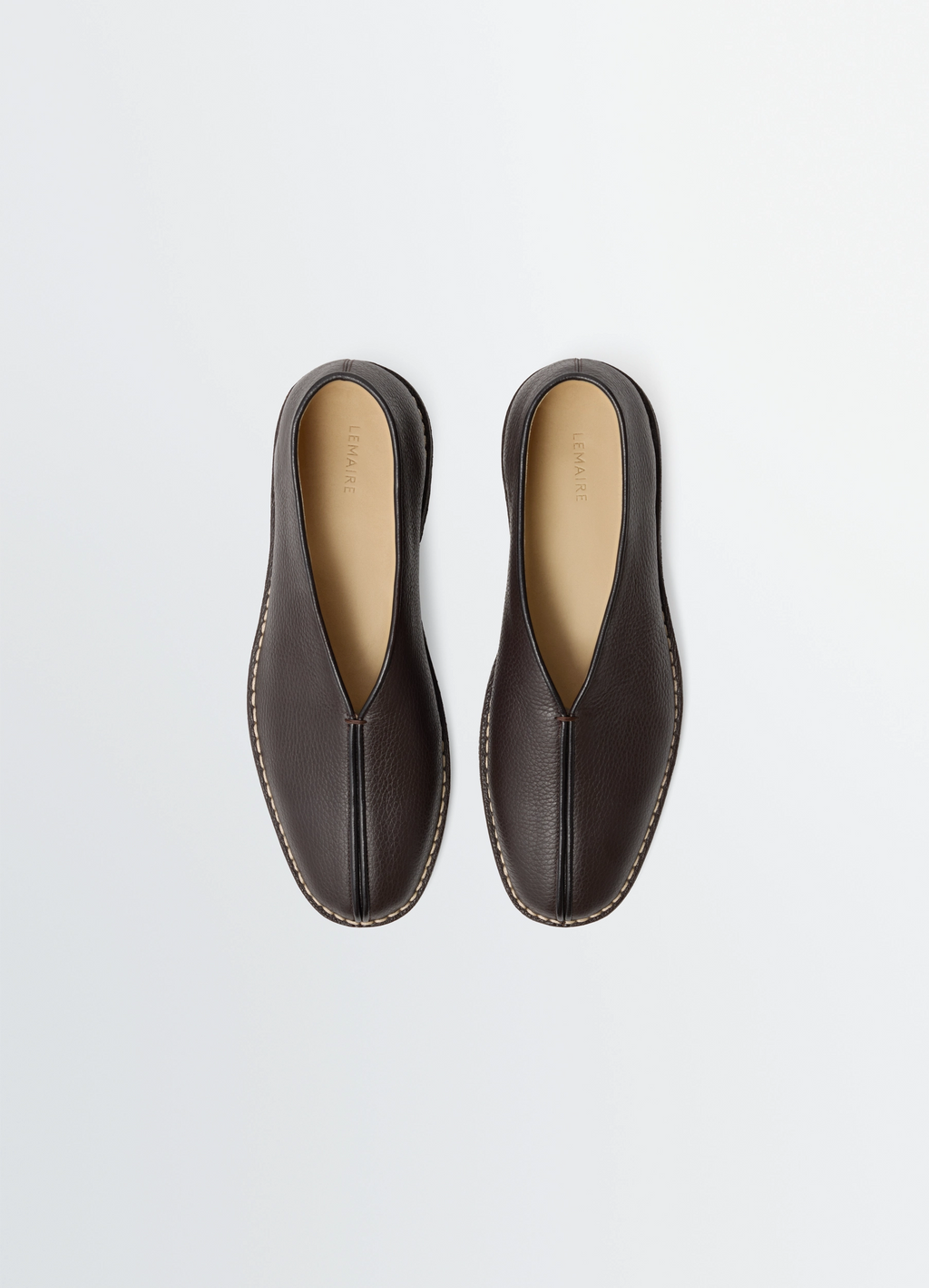 Paneel-hausschuhe aus leder