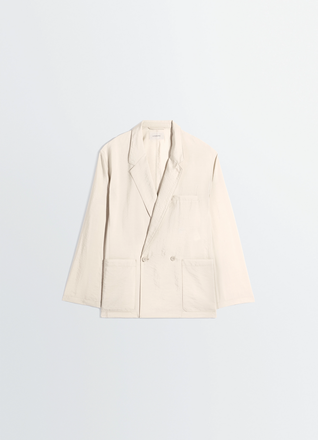 ドライシルクのソフトダブルブレストジャケット