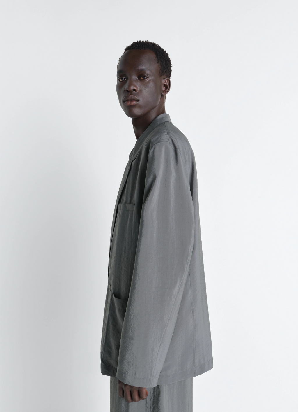 Weiche, doppelreihe jacke aus trockenseide