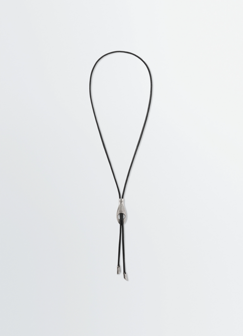 Collier bolo tie serpent en laiton et cuir