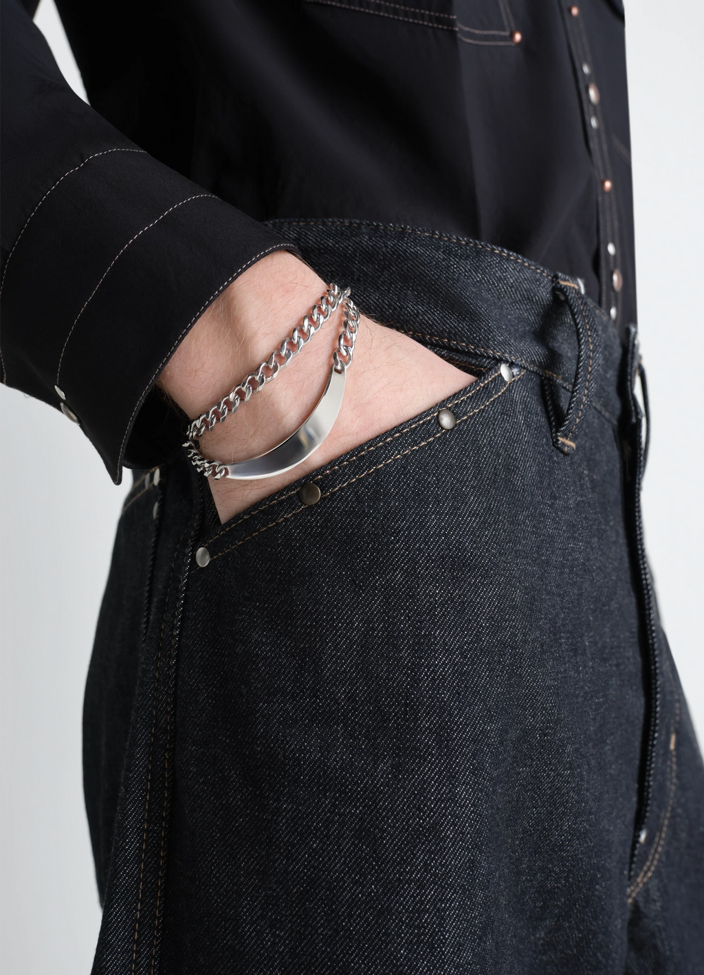 Id-armband m in silber