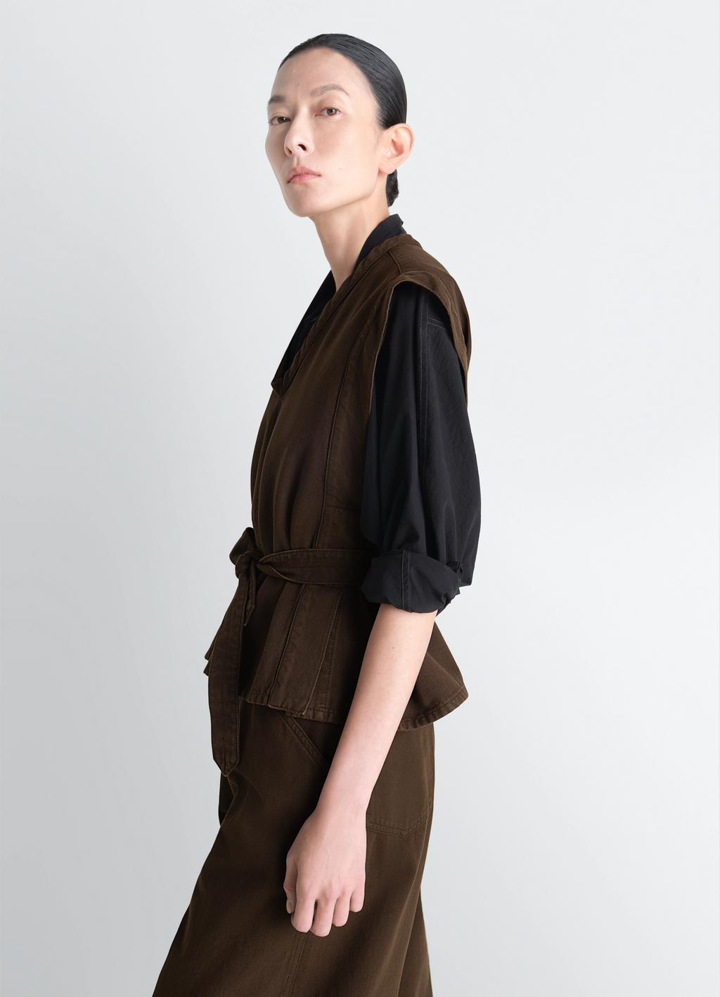 Chasuble in dyed broken twill