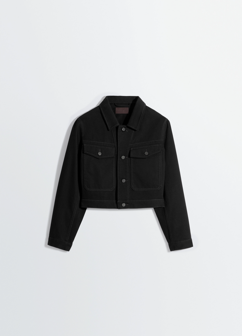 Cropped blouson in denim