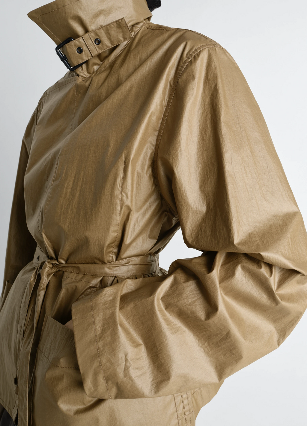 Light wrap jacket in light coated cotton