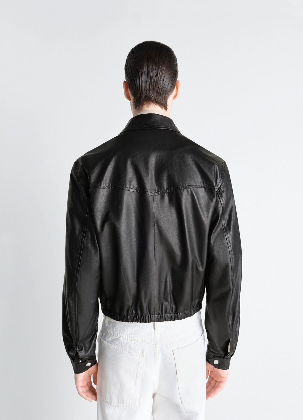 Biker blouson in leather