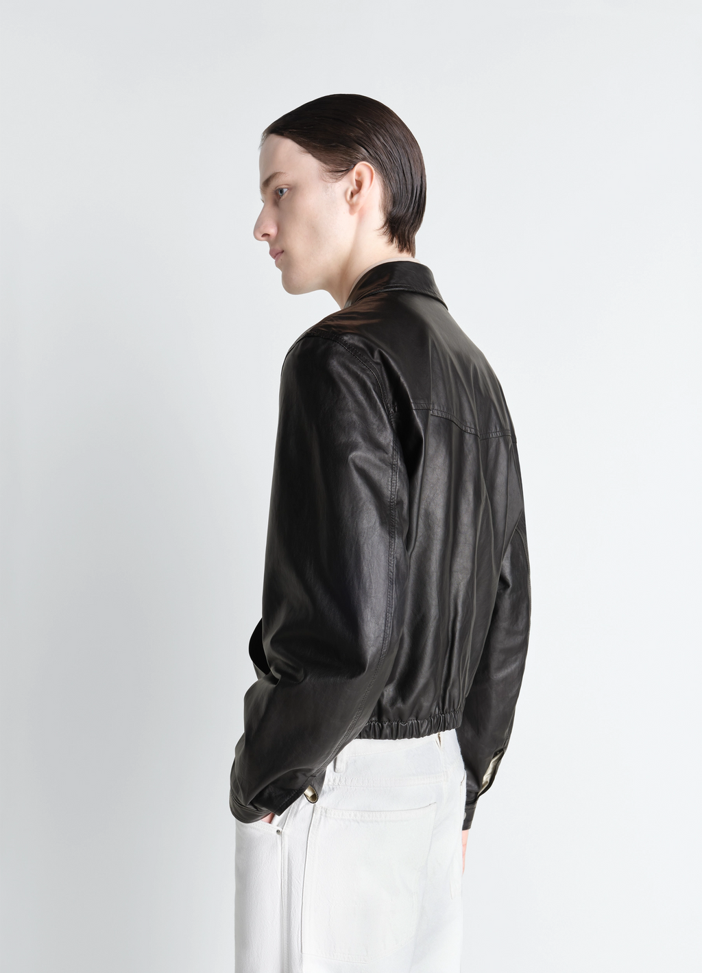 Biker blouson in leather