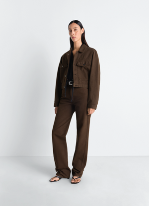 Pantalon twisted 5 poches en twill brisé