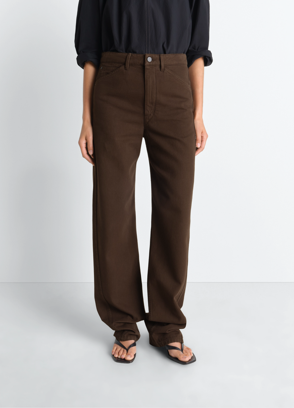 Pantalon twisted 5 poches en twill brisé