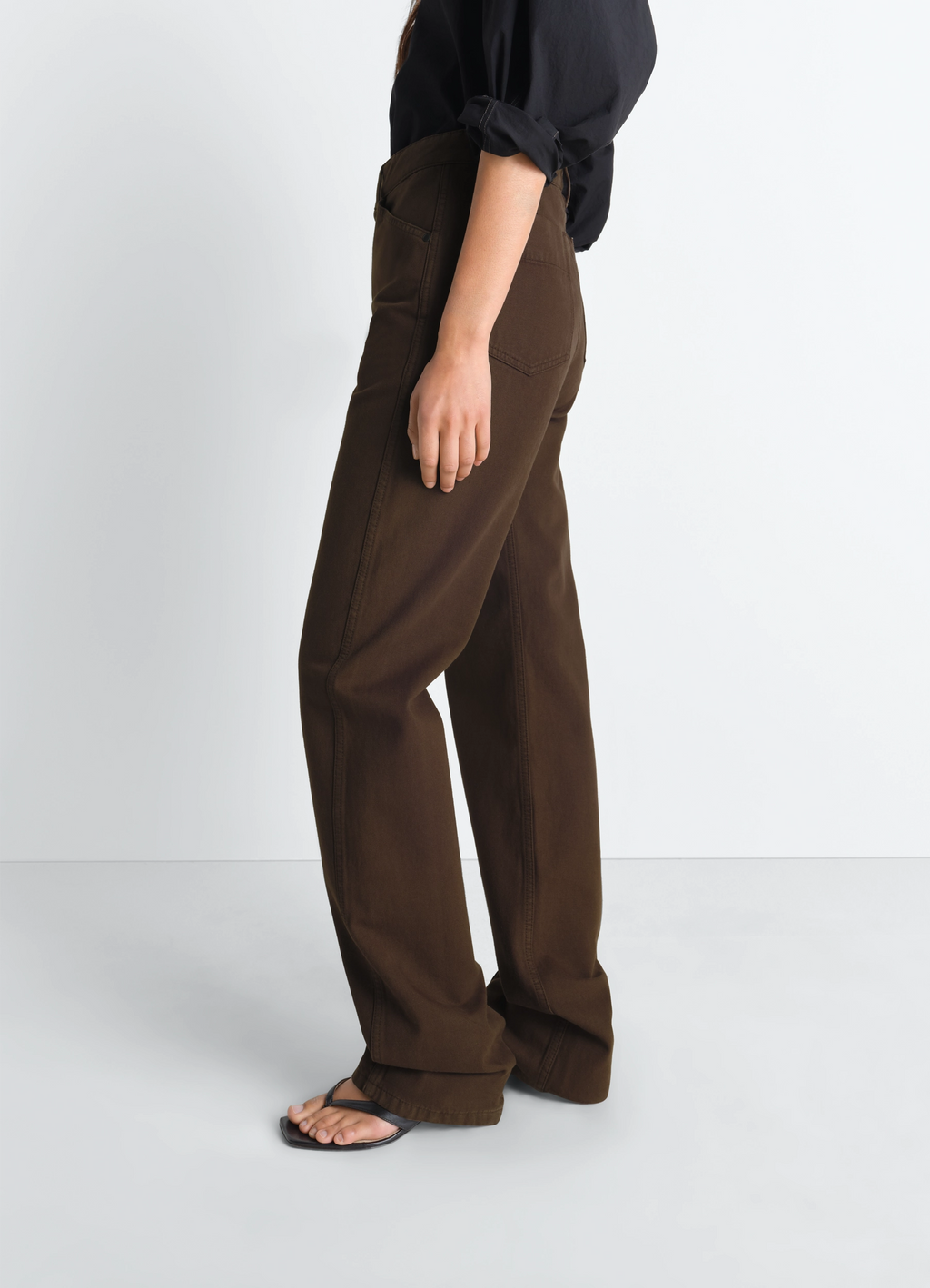 Pantalon twisted 5 poches en twill brisé