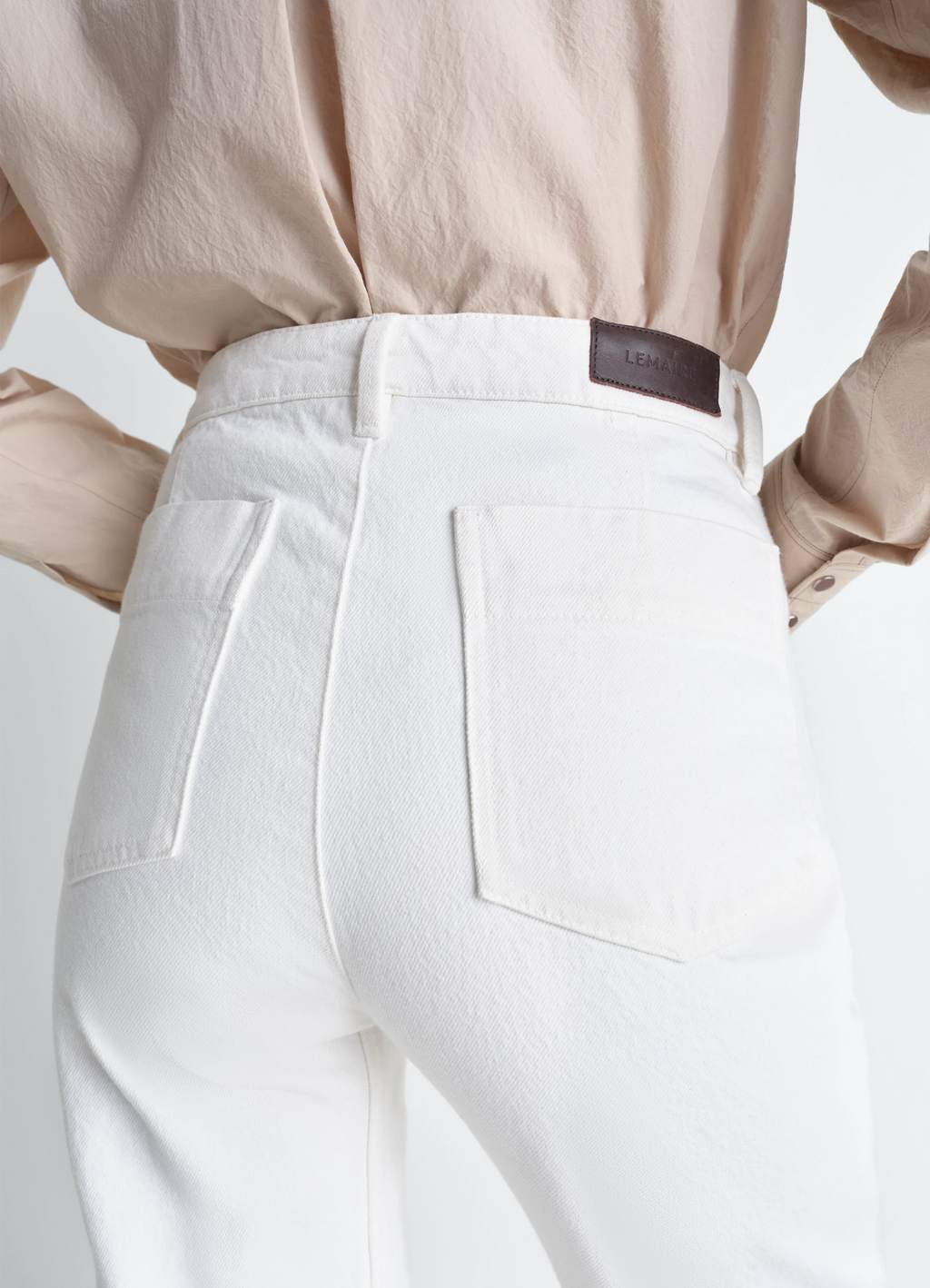 Five pockets twisted pants in denim