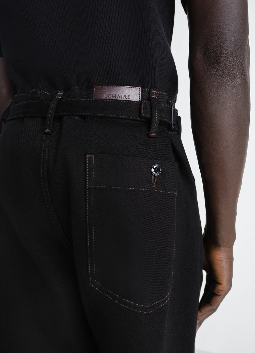 デニムのマキシワークウェアパンツ