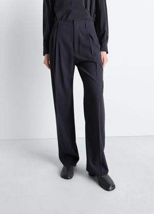 Soft tailored pants in wool crepe