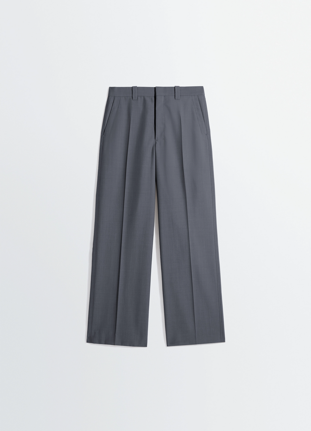 トロピカルポリウールのストレートテーラードパンツ