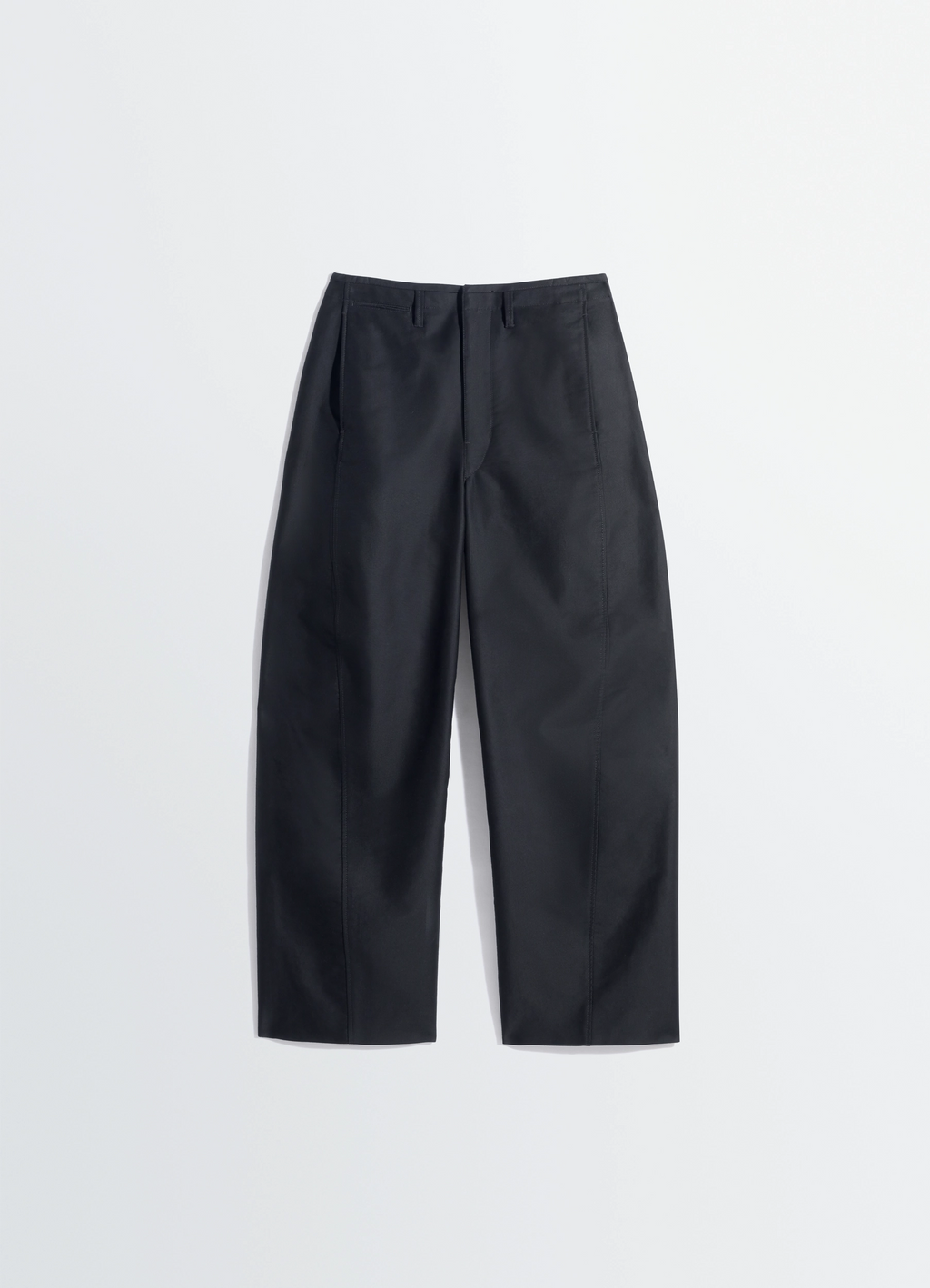 TWISTED CHINO PANTS IN COTTON SATIN