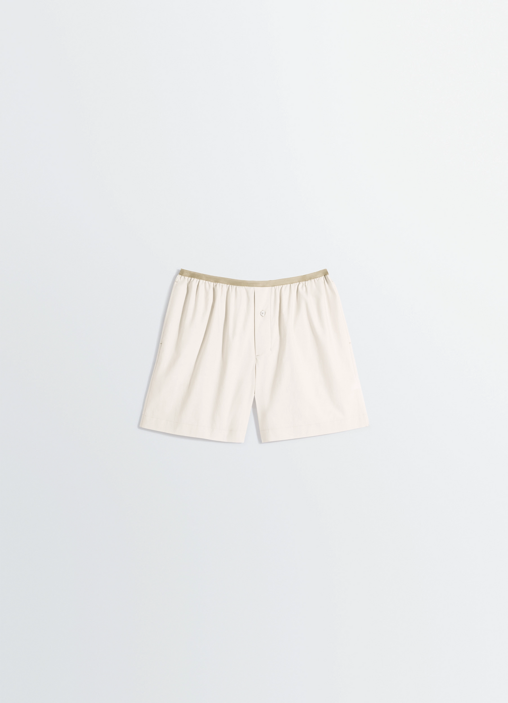 Short boxer en coton et soie lavé